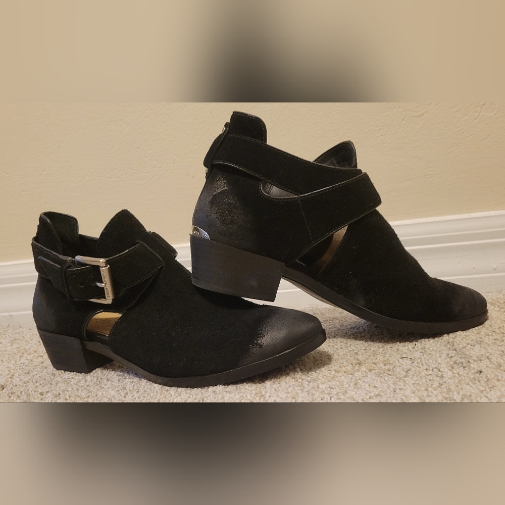 Michael Kors western style cut out suede booties
